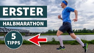 Wie du deinen ersten Halbmarathon läufst  5 Tipps [upl. by Ahsitahs]