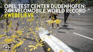 WeBelieve New Velomobile World Record at Opel Dudenhofen Track [upl. by Wina]