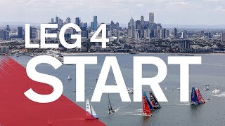 Leg 4 Start in Melbourne  Full Replay  Volvo Ocean Race [upl. by Landau]