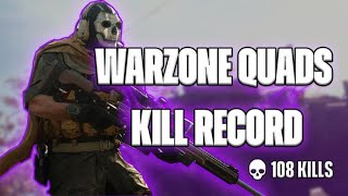 WARZONE QUADS OLD WORLD RECORD  108 KILLS  COD Modern Warfare [upl. by Nnilsia737]