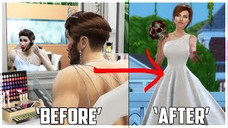 Guy transform into Wedding Girl👦👉👩 Transformation Story  Sims 4 [upl. by Redienhcs]