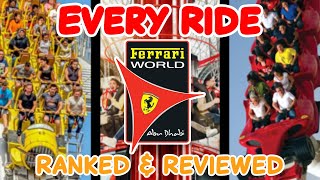 Every Ride at Ferrari World Abu Dhabi  Ranked amp Reviewed  2022 [upl. by Enailil]