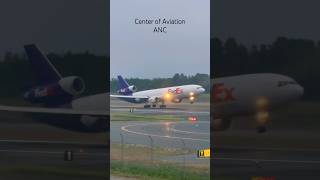 FedEx MD11 Landing  Anchorage Airport Plane Spotting [upl. by Barnabas215]