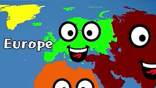 The Seven Continents Geography Song for Kids [upl. by Grogan]