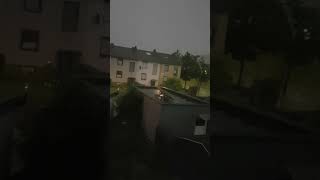 Unwetter in DillingenSaar am 290624 durch Gewittertief Annelie [upl. by Yduj3]