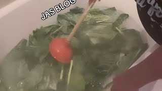 🦃COOKING COLLARD GREENS FOR THANKSGIVING 🥬food dinner holiday collardgreens youtube [upl. by Trant]