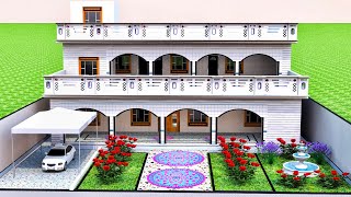 baramda front designA Beautiful Village House designhouse design [upl. by Havard499]