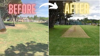 Awesome Backyard Cricket Pitch Transformation in 4 MINUTES [upl. by Sutsuj]