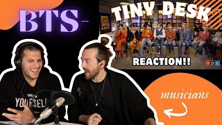 BTS Tiny Desk REACTION  BECOMING FAN  Twin Musicians React [upl. by Deena]