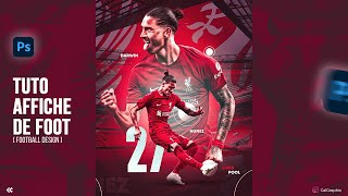 Tuto Affiche de foot  Football design  Darwin Nunez Photoshop [upl. by Alphonsa672]