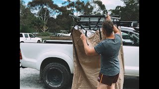 HOW TO  KICKASS SHOWER AWNING Touring Setup [upl. by Sharman514]