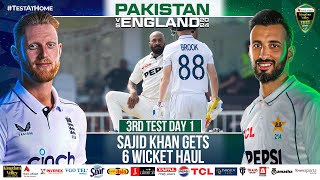 Sajid Khan Shines in Rawalpindi with 6️⃣ Wickets  Pakistan vs England  3rd Test Day 1 [upl. by Able586]