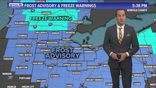 Cold Thursday night with frost advisories issued in the area  WTOL Weather  425 [upl. by Krein227]