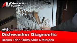 Whirlpool Dishwasher Repair  Drains but Quits After 5 Min  Motor assembly [upl. by Micheline795]