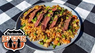 Venison Fried Rice  Blackstone Griddles [upl. by Undine]