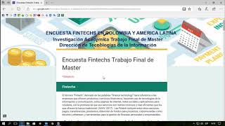 Tutorial Encuesta Fintechs TFM [upl. by Drummond]