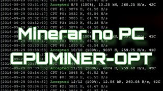 Minerar com PC sem placa de vídeo CPUMINER OPT [upl. by Burkitt]