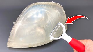 Genius Method Clean Your Faded Headlights Like Crystal in 5 Minutes [upl. by Alaham]