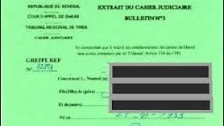 comment avoir un extrait de casier judiciaire Sénégal [upl. by Lenox]