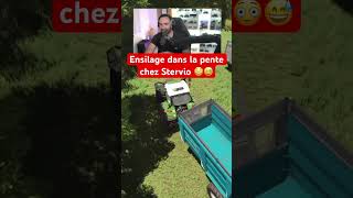 Ensilage dans la pente chez Stervio 😳😅 farming fs22 farmingsimulator22 [upl. by Neened270]