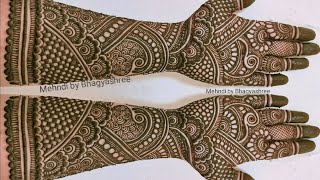 EASY DULHAN MEHENDI DESIGNS FOR FULL HANDS  WEDDING MEHNDI DESIGNS  BRIDAL HENNA MEHNDI DESIGNS [upl. by Soo826]