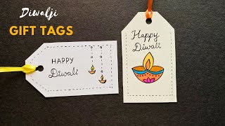 Simple Gift Tags for Diwali Gift Wrap  Easy Gift Tag Ideas  Handmade Diwali Gift Tags [upl. by Riggall]