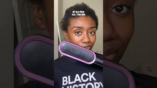 DIY silk press using tymo ring hair straightening comb silkpress naturalhair shorts [upl. by Refinney770]