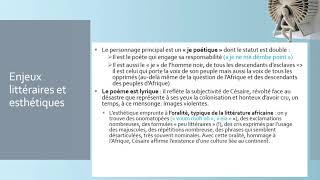 Cahier dun retour au pays natal Aimé Césaire  FICHE DE LECTURE [upl. by Bernadene]