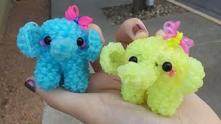 Loomigurumi Elephant Tutorial Rainbowloom [upl. by Nedla]