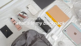 Whats in my backpack 🎒 ideas for back to schoolcollege simple amp minimal new ikea backpack [upl. by Ailbert]