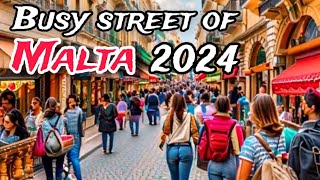 Exploring Valletta Malta 4K Walking Tour 2024  Ultimate Malta Travel Guide  Musafir365 [upl. by Nodyroc]