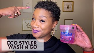 Eco Styler Curl amp Wave Gel Wash N Go On Natural Hair Type 4A [upl. by Anirtruc]