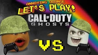 Annoying Orange Lets Play Call Of Duty Ghosts 2 Marshmallow Fight [upl. by Datnow]