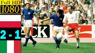 Poland 21 Italy world cup 1974  Full highlight  1080p HD  Grzegorz Lato [upl. by Anemix]