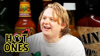 Lewis Capaldi Grasps for a Lifeline While Eating Spicy Wings  Hot Ones [upl. by Tniassuot]