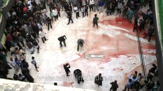 Washing the floors of Panja Sharif Muharram [upl. by Yro332]