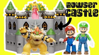 The Super Mario Bros Movie Luigi and Mario Build Bowsers Castle with Princess Peach [upl. by Israel]