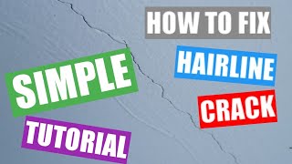 Hairline crack in wall  How To Fix [upl. by Ahsaekal]