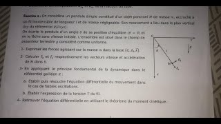 examen 1 partie 1 Mécanique de point matériel S1 Contrôle تطوان  SMPC SMIA ENSA MIPC MI [upl. by Beekman]