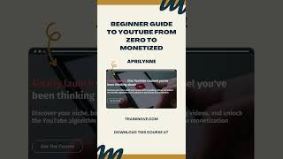 Aprilynne  Beginner Guide to YouTube From Zero to Monetized [upl. by Gnouv862]