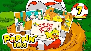 ABC Song With Snails  More Nursery Rhymes amp Kids Songs POPPIN BIRDS [upl. by Rasaec]