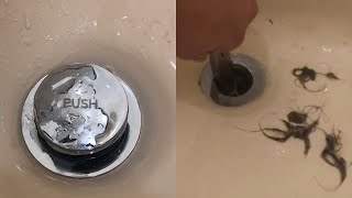 How to Remove Push Style Bathtub Stopper to Clean Drain [upl. by Drabeck]