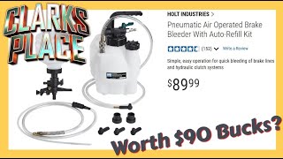 Harbor Freight Air Operated Brake Bleeder Review and Usage [upl. by Heiner]