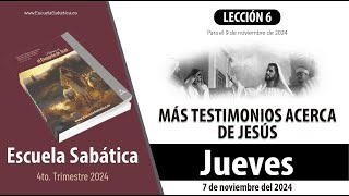 Escuela Sabática  Jueves 7 de noviembre del 2024  Lección Adultos [upl. by Sseb]