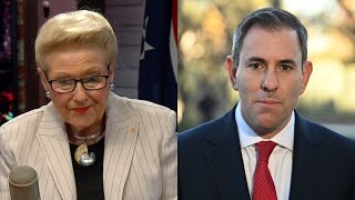 Bronwyn Bishop brands Jim Chalmers as a ‘snake charmer’ [upl. by Aradnahc]