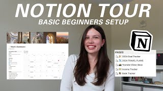 NOTION TOUR beginners guide simple page set ups amp more  MY FREE TEMPLATES [upl. by Sweeney]