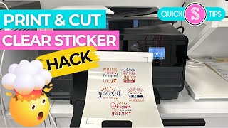 Hack to Print and Cut On Clear Sticker Paper [upl. by Nnep264]