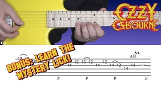 Ozzy  Bark at the Moon  Guitar Solo Outro Lesson with Tabs [upl. by Yentihw81]