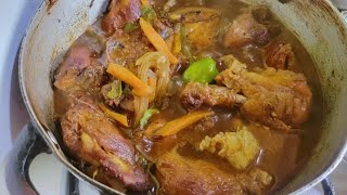 Fry and Cook down Chicken  Jamaican Style Fricassee Chicken  Stew Chicken [upl. by Berny]