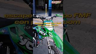 escape doble tipo FMF con power boom para YCF 150 kimotosuperbike [upl. by Octavia]